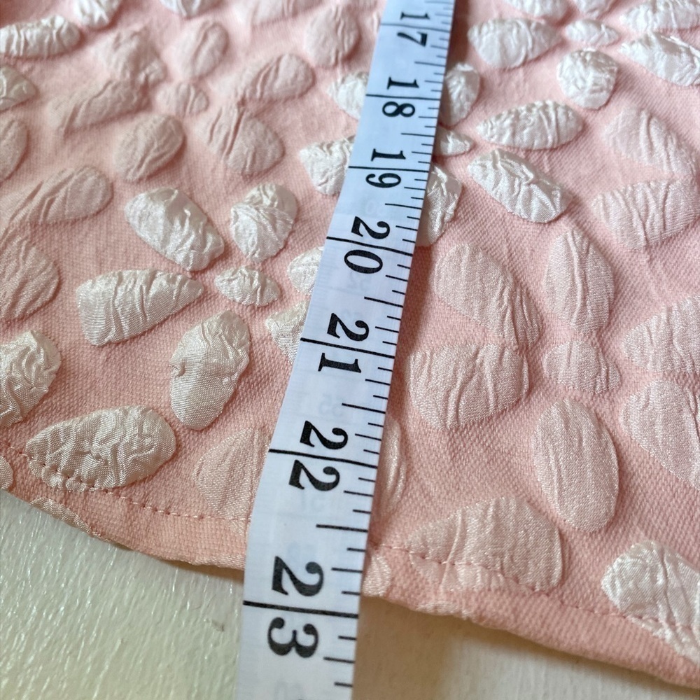 TCEC Pink Floral Textured Jacquard Top with Puff Short Sleeves - Picture 10 of 14